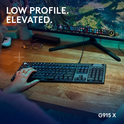 Logitech G G915 X Tactile Gaming Mechanical Keyboard, Black (920-012937)