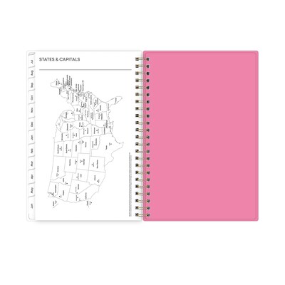 2025-2026 Blue Sky Roosevelt 5" x 8" Academic Year Weekly & Monthly Planner, Plastic Cover, Multicolored (128692-A26)