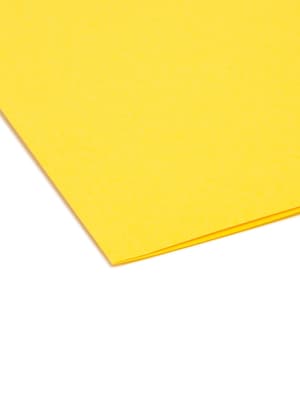 Smead Interior File Folder, 1/3-Cut Tab, Letter Size, Yellow, 100/Box (10271)