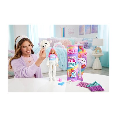 Mattel Barbie Cutie Reveal Doll & Accessories, Lamb Plush Costume, 2/Pack (HKR03)