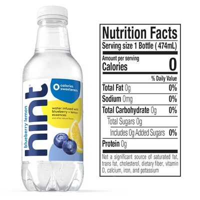 Hint White Variety Pack Purified Water, 16 oz., 12 Bottles/Carton (00349)