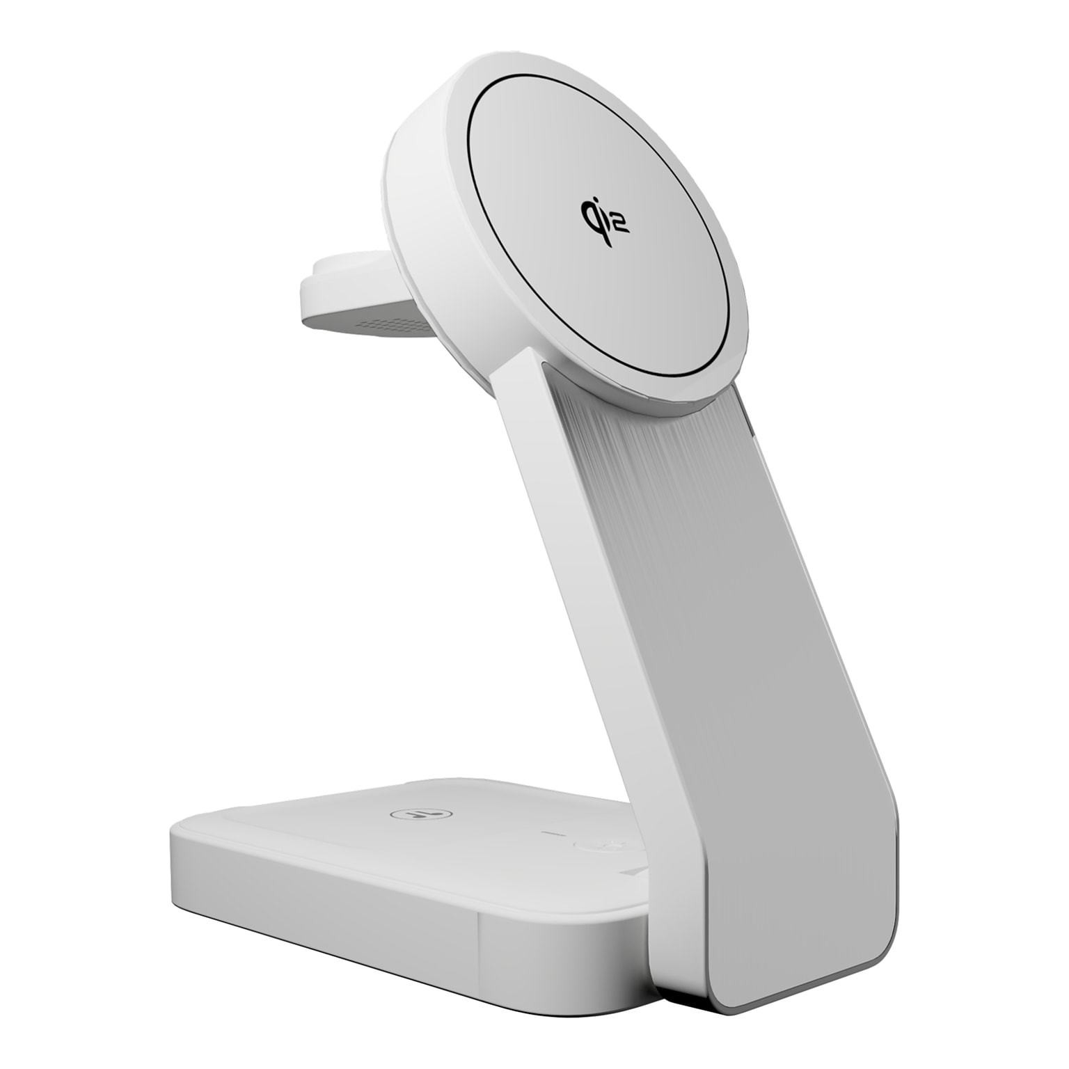 cellhelmet Magnetic 3-in-1 Qi Charging Stand with Charging Cable, 15W, 3-ft., White (PW-216)