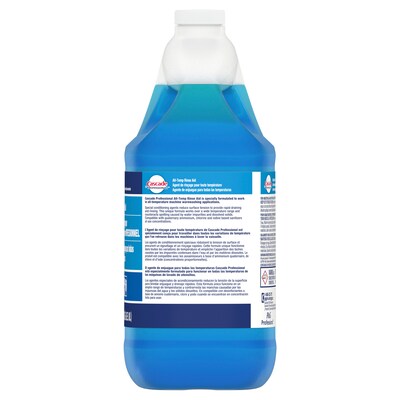 Cascade Professional All-Temp Dishwasher Rinsing Agent, Unscented, 128 oz., 2/Carton (71187)