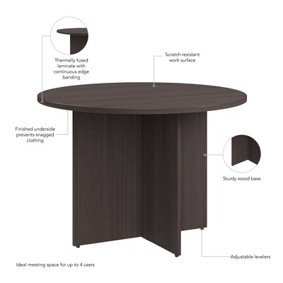 Bush Business Furniture 42" Round Conference Table, Storm Gray (99TB42RSG)