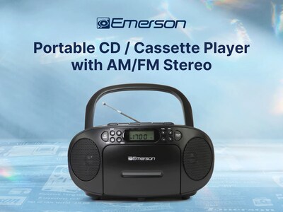 Emerson EPB-3003 Portable CD/Cassette Player Boombox, Black (EPB-3003 BLACK)