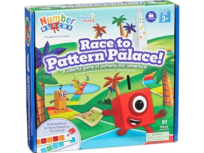 hand2mind Numberblocks Race to Pattern Palace Board Game (95400)