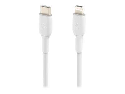 Belkin BOOST CHARGE 3.3' USB C to Lightning Cable, White (CAA003BT1MWH)