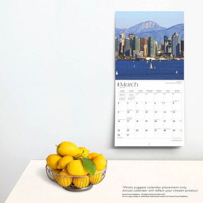 2025 BrownTrout San Diego County 12" x 12" Monthly Square Wall Calendar (9781975476045)