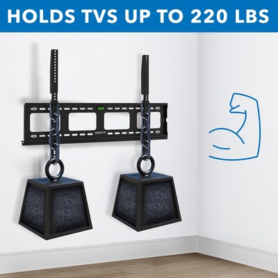 Mount-It! Heavy-Duty Ultra Low Profile TV Wall Mount with Locking Feature for 43" to 90" VESA Mount TVs (MI-305L)