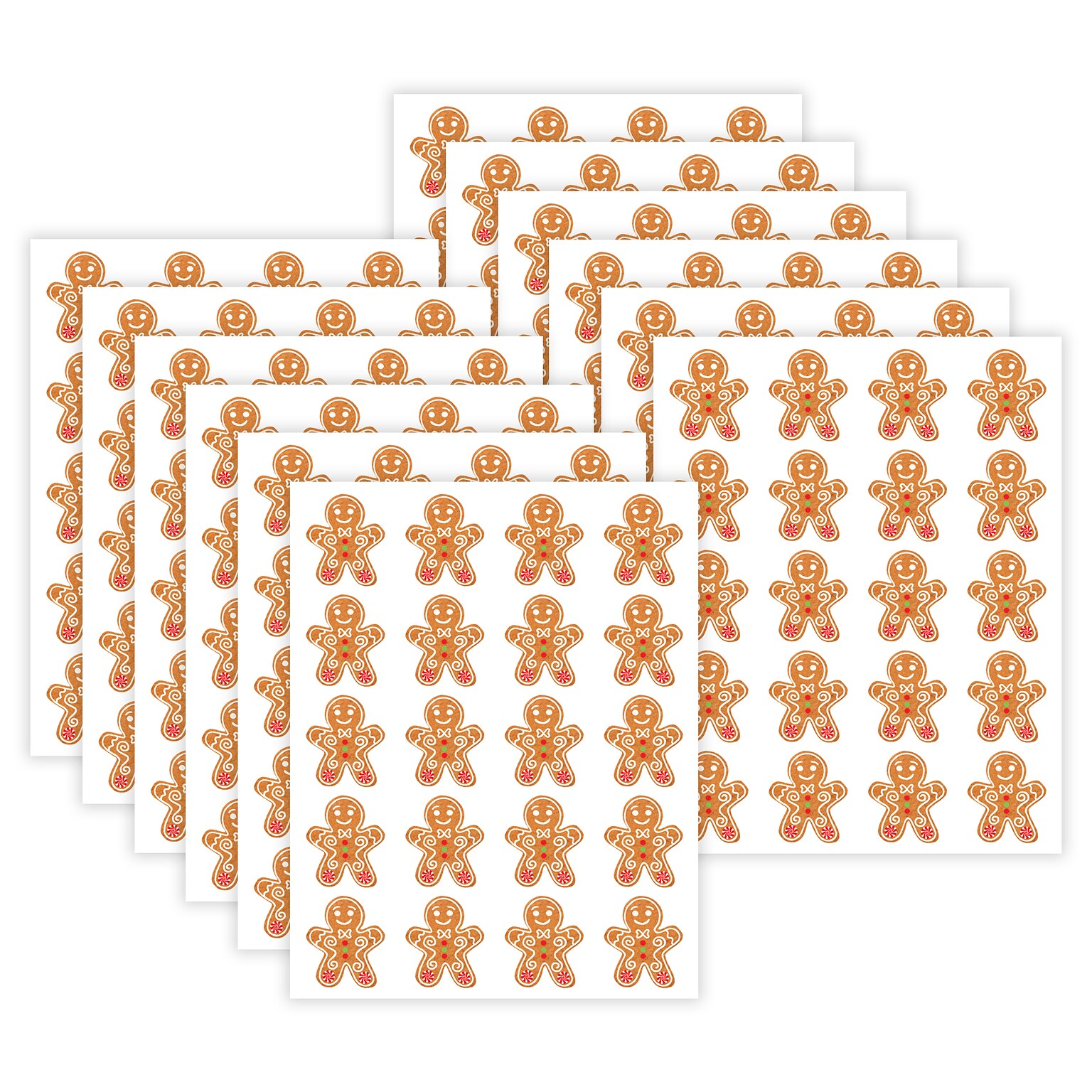 Teacher Created Resources Gingerbread Cookies Stickers, 72/Pack, 12 Packs/Bundle (TCR6945-12)