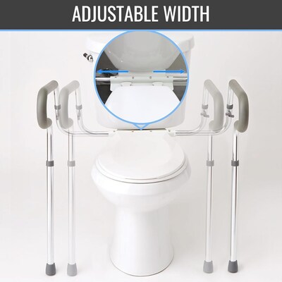 HealthSmart Toilet Safety Rails, Silver (521-9804-9600)
