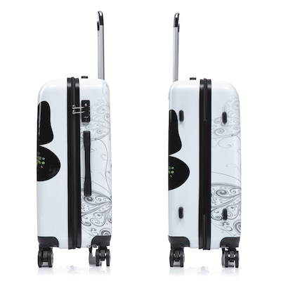 InUSA 24" Hardside Butterfly Suitcase, 4-Wheeled Spinner, TSA Checkpoint Friendly, Butterfly (IUAPC00M-BUT)