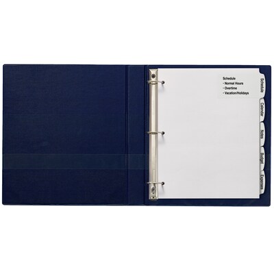 Avery Big Tab Printable Paper Dividers with Large White Labels, 5 Tabs, White, 20 Sets/Pack (14440)