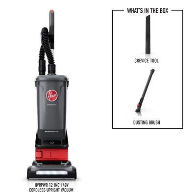 Hoover Commercial HVRPWR Cordless Upright Vacuum, Black (CH90600V)