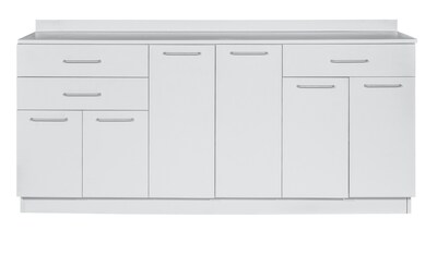 Viva Comfort 36.75H x 72W Exam Room Medical Cabinet, 6-Doors, 3-Drawers, Gray (ADIME902-BASE-72-NS-GRY-MK)