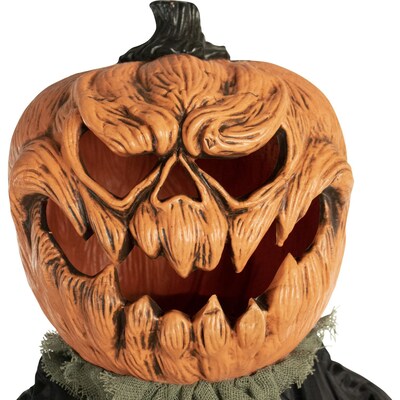 Haunted Hill Farm Life-Size Poseable Pumpkin Man (HHPUMP-2FLS)