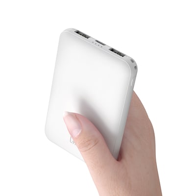 LAX 6600mAh Power Bank with USB-C & USB, White (RC66WH)