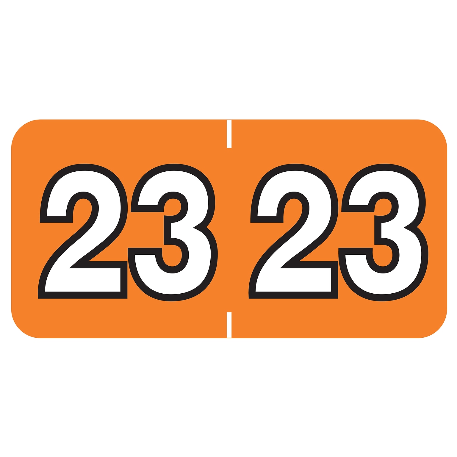 Medical Arts Press Barkley & Sycom Compatible Large 2023 Year Label, 3/4 x 1-1/2, Orange, 500/Roll (3266823)