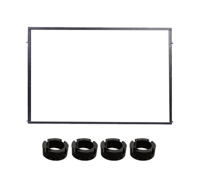 Queue Solutions 34 x 4 Acrylic Stanchion Post Panel Kit, Frosted (PNL4834B-FA-4COL)