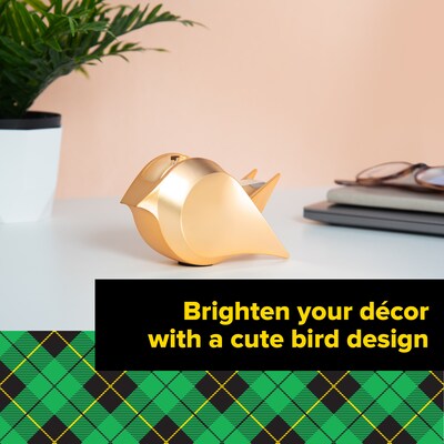 Scotch Bird Desktop Dispenser w/Tape, 5.43" x 4", Gold (C48-BIRD-G)