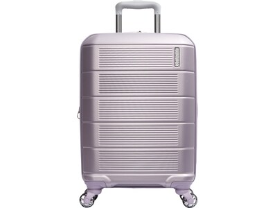 American Tourister Stratum 2.0 22 Hardside Carry-On Suitcase, 4-Wheeled Spinner, Purple Haze (14234