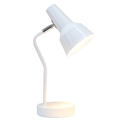 Simple Designs Sleek Essentials LED Desk Lamp, 15.2, White (LD1078-WHT)