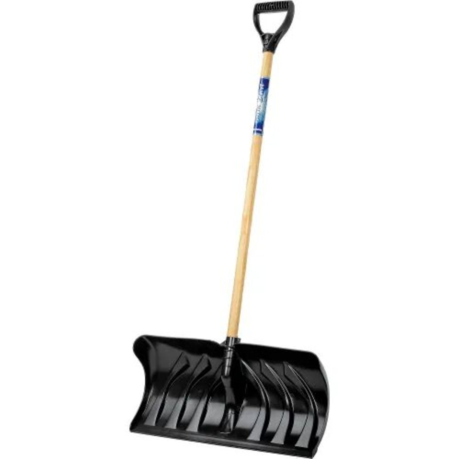 Union Tools 24 Poly Blade Snow Pusher, Wood D-Grip Handle (1630400)