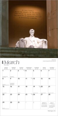 2026 BrownTrout Washington D.C. 12" x 12" Monthly Wall Calendar (9798330706198)