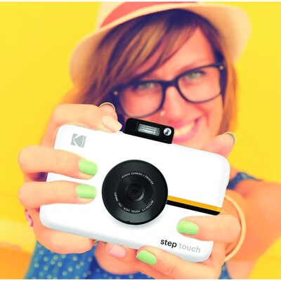 Kodak Step Touch 13MP Digital Camera & Instant Printer, 14x Optical Zoom, White (RODITC20W)