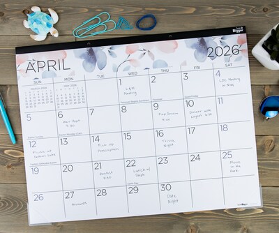 2026-2027 PlanAhead See It Bigger 22 x 17 Academic Monthly Desk Pad Calendar, Floral (90128)