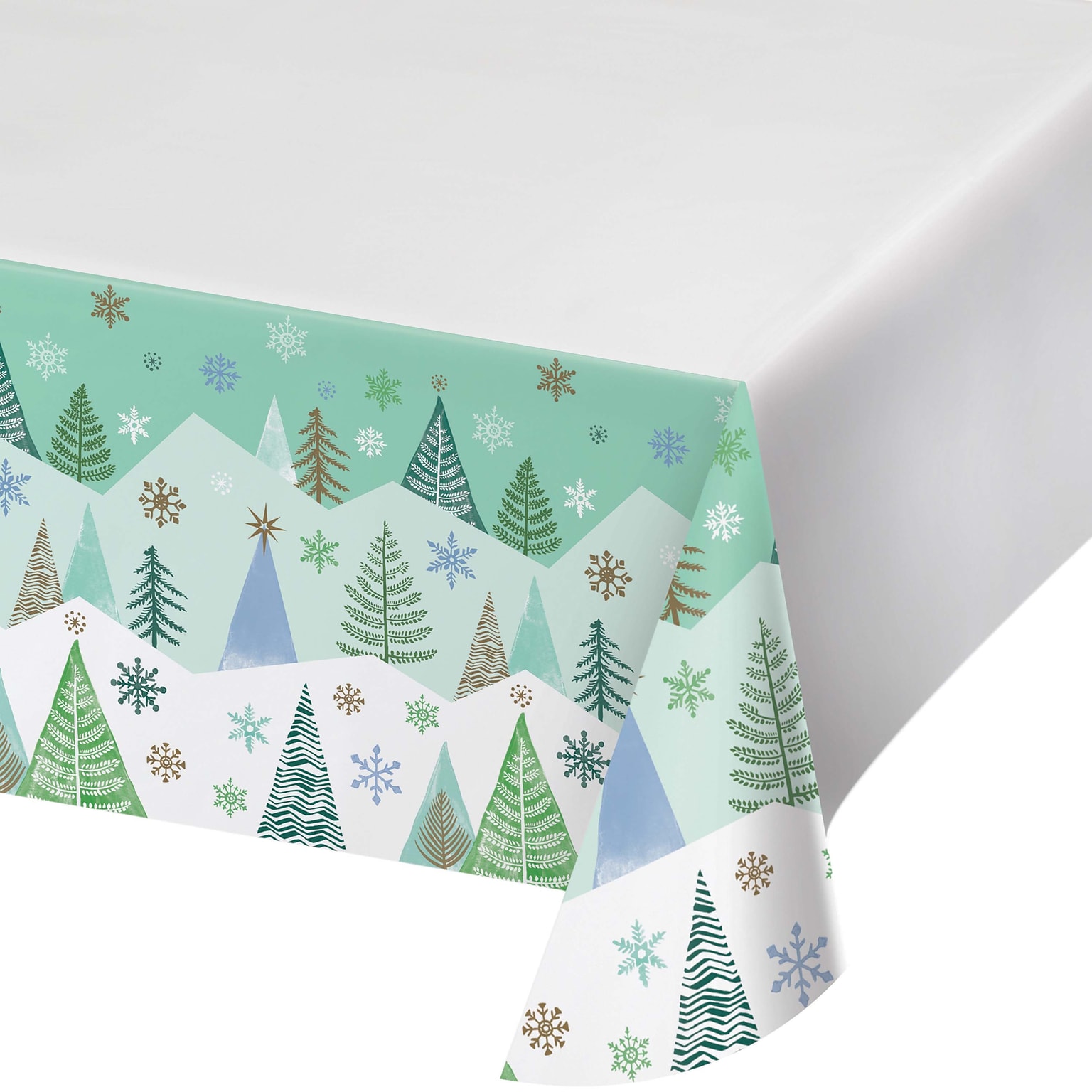 Creative Converting Winter Wonderland Christmas Paper Tablecloths, 3/Pack (DTC371879TC)