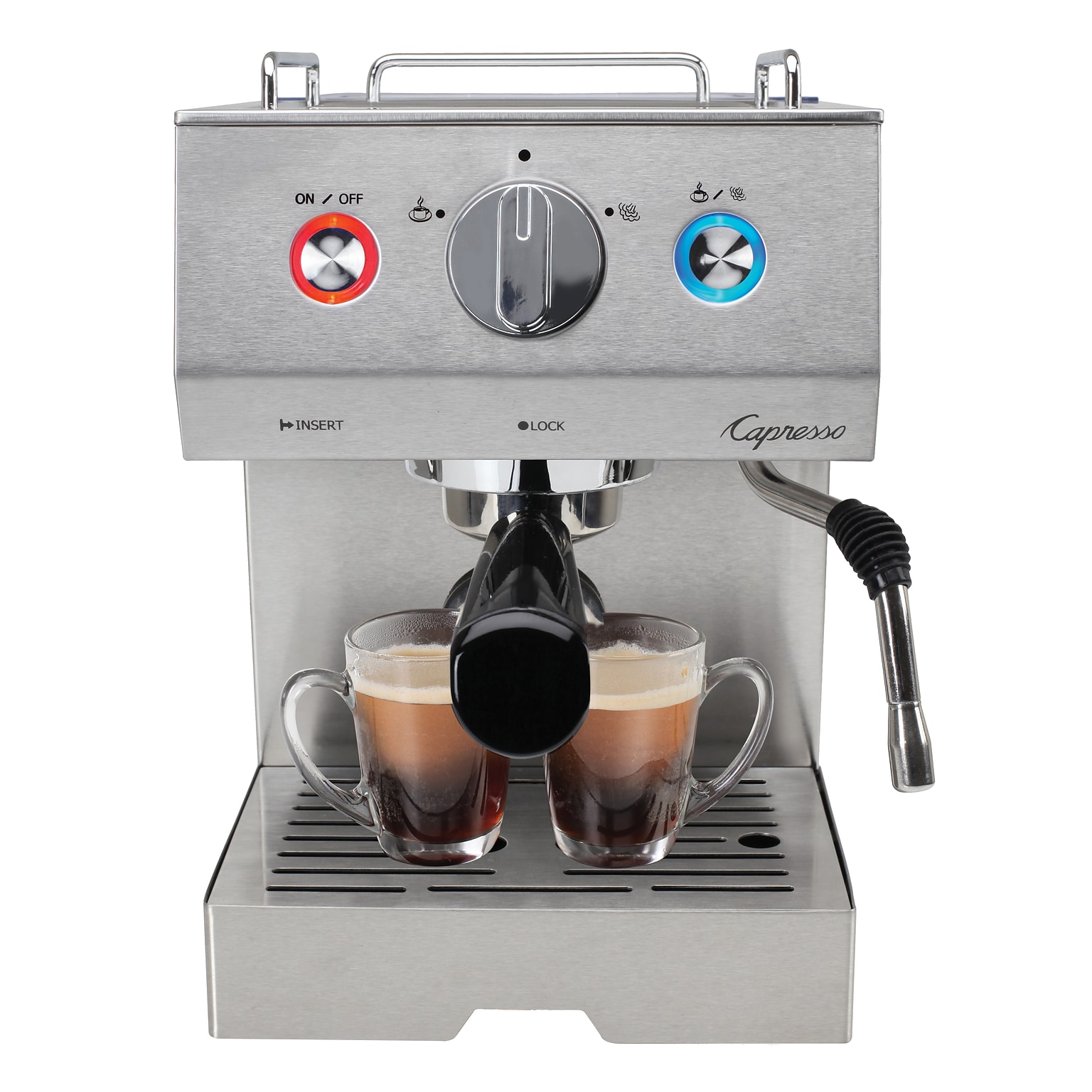 Capresso 2-Cups Pump/Automatic Espresso Machine, Silver (126.05)