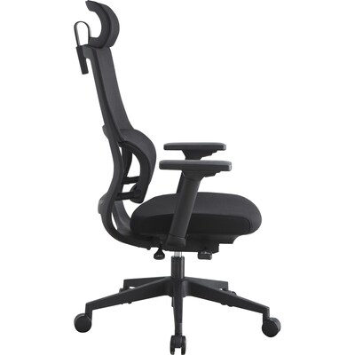 Lorell Ergonomic Mesh Swivel Executive Chair, Black (LLR81998)