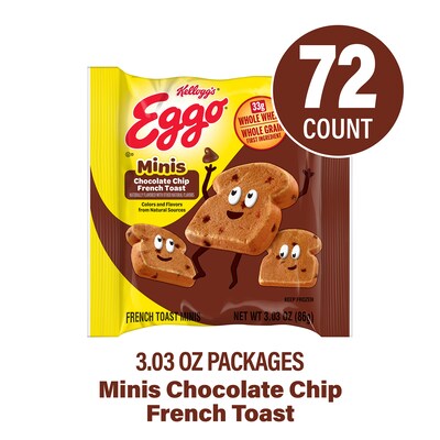 Eggo Bites Mini Chocolate Chip French Toast, 3.03 oz, 72/Pack (220-02470)