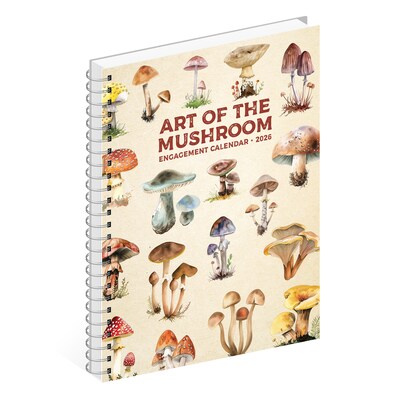 2026 Willow Creek Art of the Mushroom 6.5" x 8.5" Desk Calendar (54567)