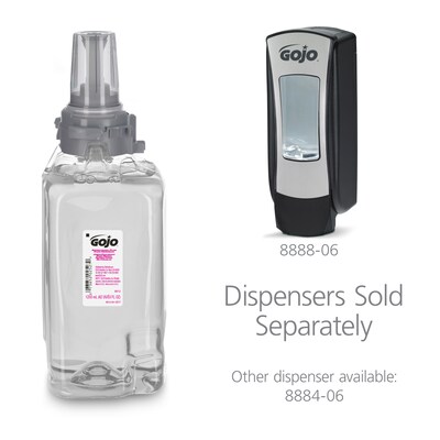 GOJO Antibacterial Foaming Hand Soap Refill for ADX-12 Dispenser, Plum Scent, 1250 mL, 3/Carton (8812-03)