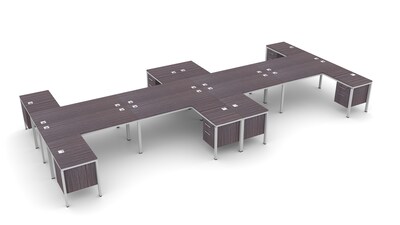 Boss Simple System 71W L-Shaped Desk, Driftwood, 8/Set (SGSD027-203)