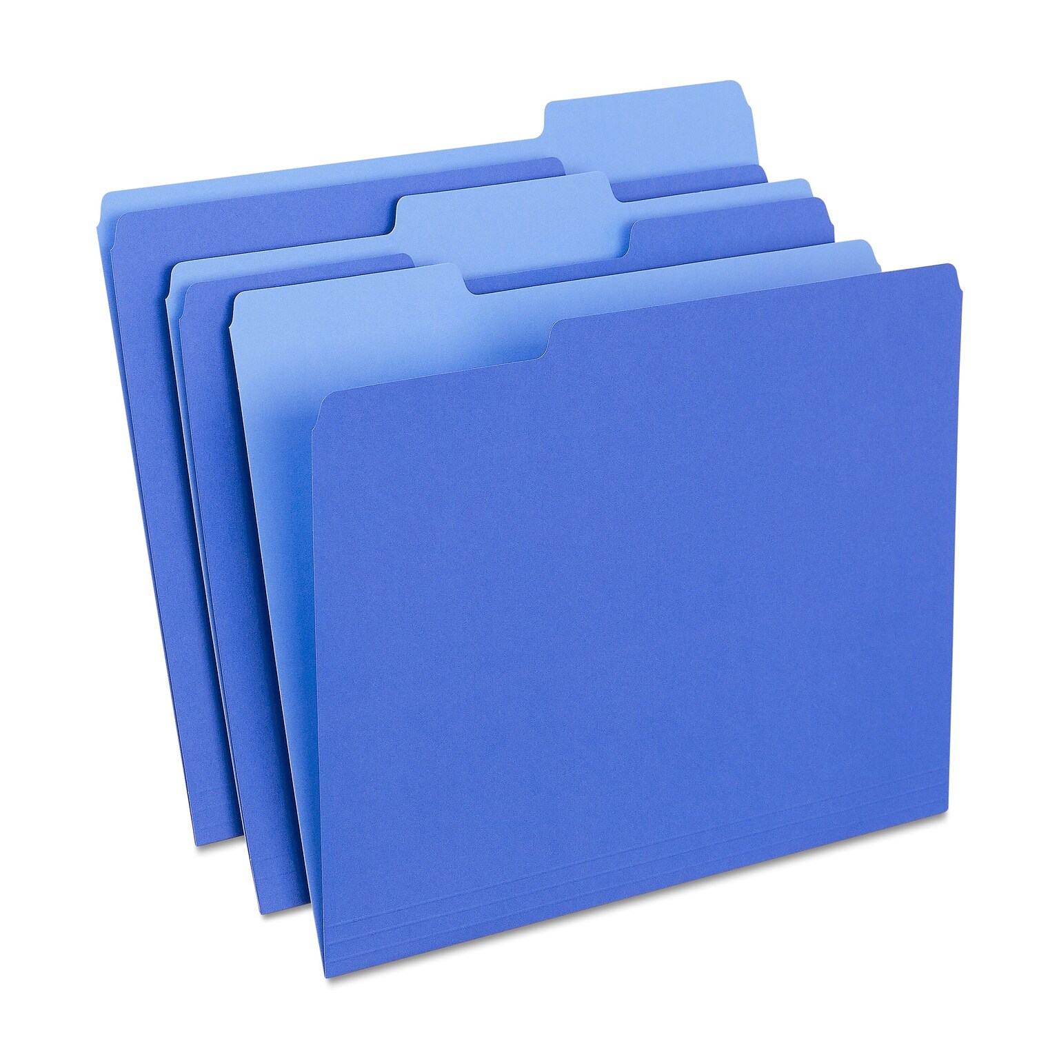 Staples File Folders, 1/3-Cut Tab, Letter Size, Blue, 24/Pack (ST13842-CC)