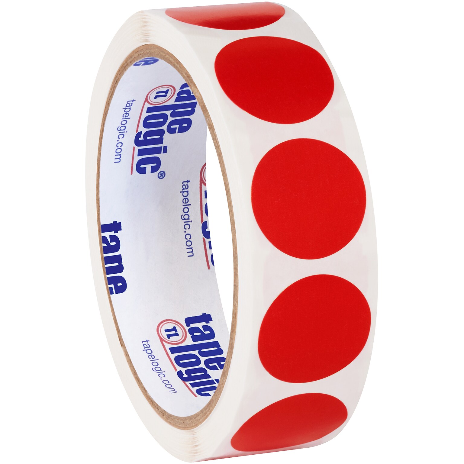 Tape Logic Inventory Circle Labels, 1 Dia., Red, 500/Roll (DL611A)