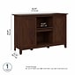 Bush Furniture Key West 30" Accent Cabinet with Doors and 4 Shelves, Bing Cherry (KWS146BC-03)