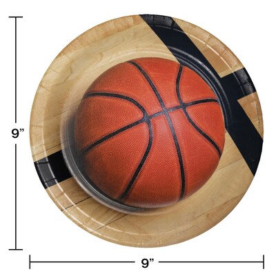 Creative Converting Basketball Paper Plates, 24/Pack (DTC427964DPLT)
