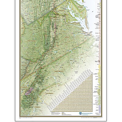 National Geographic Appalachian Trail Map, Laminated, 18" x 48" (NGMRE01020743)