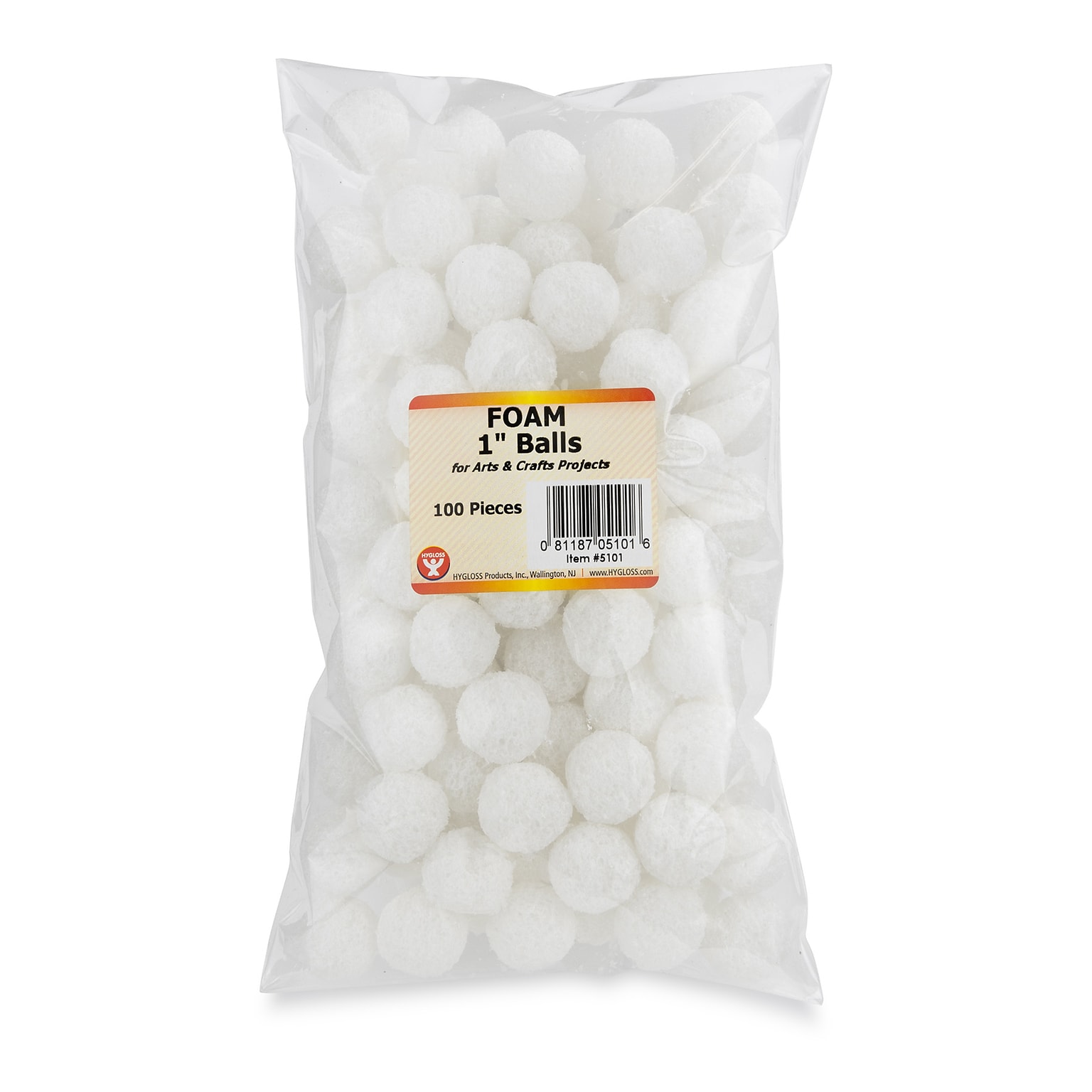 Hygloss Balls, White, 100/Pack (HYG5101)