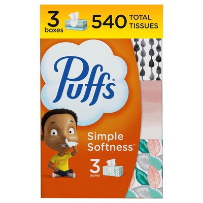 Puffs Plus Lotion White Facial Tissues, 2-Ply - 56 count