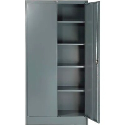 Global Industrial Steel Storage Cabinet, 36W x 18D x 72H, Gray (237635GY)