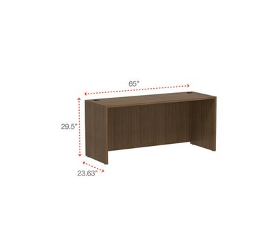 Alera Valencia Series 65" Credenza Shell, Modern Walnut (ALEVA256624WA)