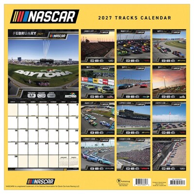 2027 TF Publishing Nascar Tracks 12" x 12" Monthly Wall Calendar (27-1019)
