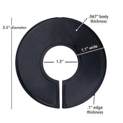 Nahanco Round Clothing Rack Size Divider, Black with White Print, Size 38 (CBW38)