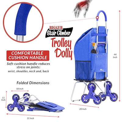 Dbest Stair Climber Bigger Trolley Dolly, Blue (01-554MB)