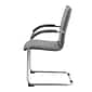 Boss Chrome Frame, Grey Vinyl Side Chair, 2 Pack (B9536GY2)